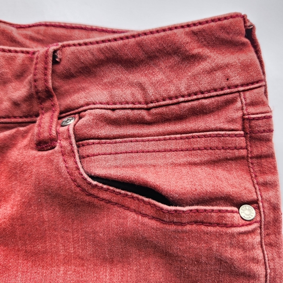 Celebrity Pink Size 7/28 Rust Colored 4 Inch Denim Style Shorts Extreme Stretch - Picture 5 of 14